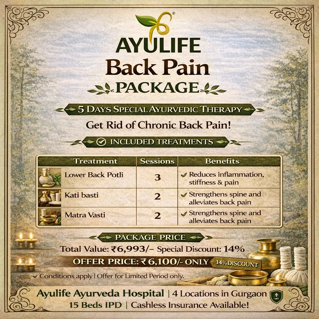 Ayulife back pain relief package poster