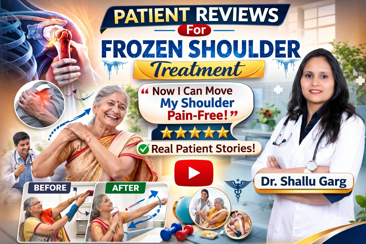 Frozen Shoulder Relief at Ayulife – 70-Year-Old Patient Successfully Treated in Gurgaon