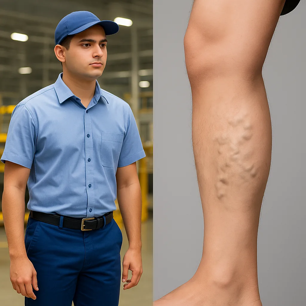 Case study of a Maruti worker with varicose veins